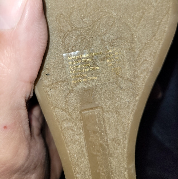 American Eagle Women's Slingback Wedge Cork Plaid Shoe's Size 7 - Picture 10 of 10